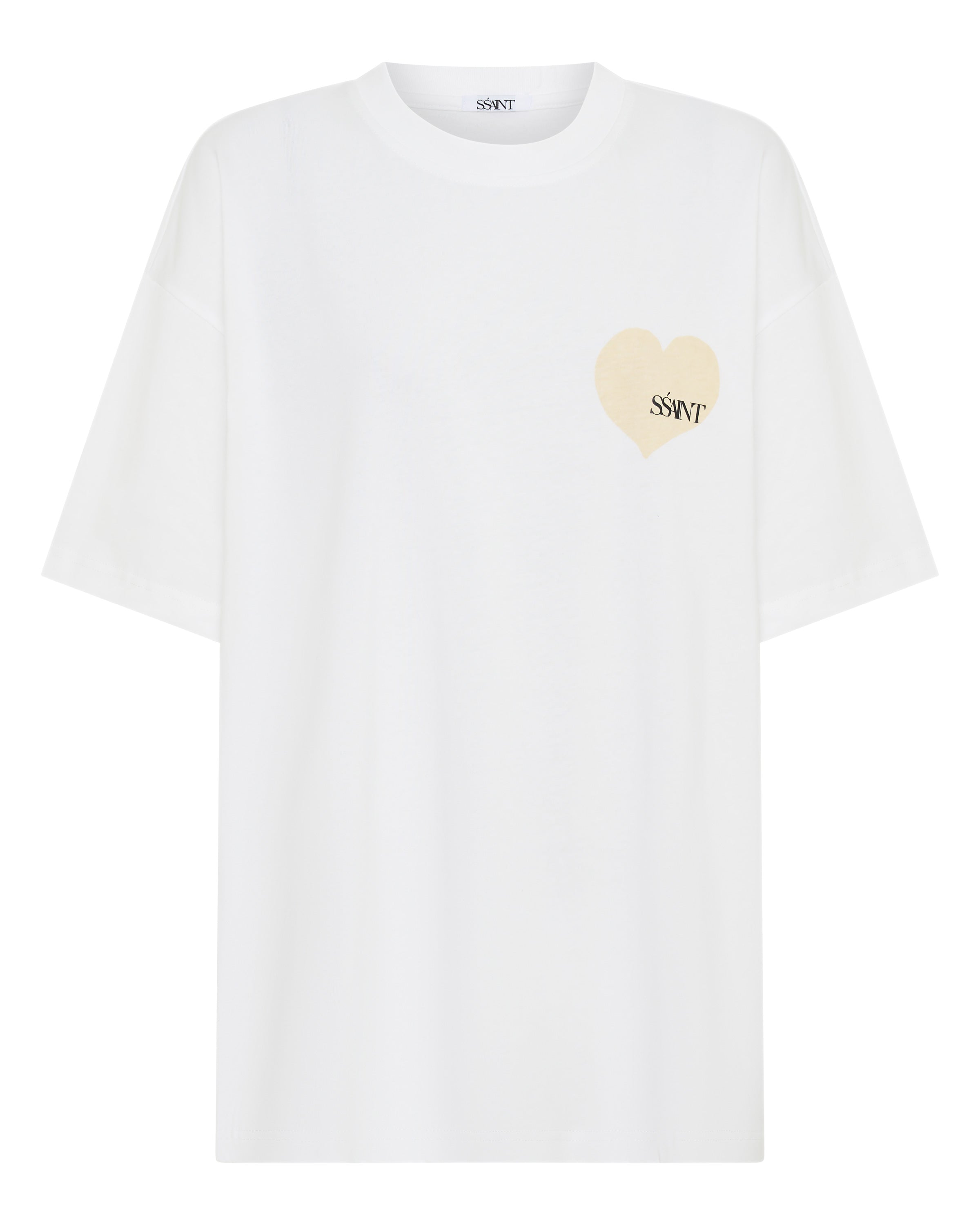 SŚAINT Heart Tee : White & Cream